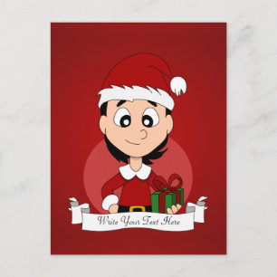 Christmas-girl-head-03.png Holiday Postcard