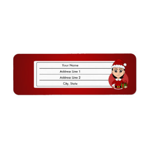Christmas-girl-head-03.png Label Return Address Label