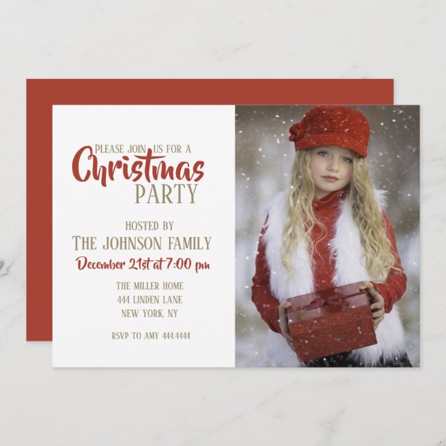 Christmas Girl          Invitation (Front/Back)