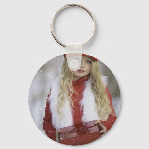 Christmas Girl Key Ring