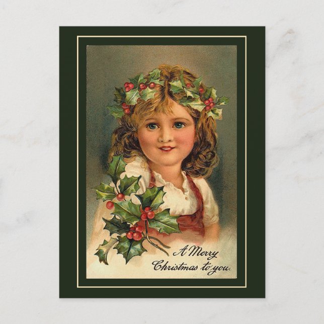 "Christmas Girl" Postcard (Front)