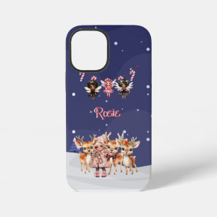 Christmas Girl Reindeer Candy Cane Fairies iPhone 12 Mini Case