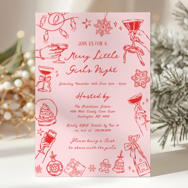 Christmas Girls Night Invitation (Christmas Girls Night Invitation)