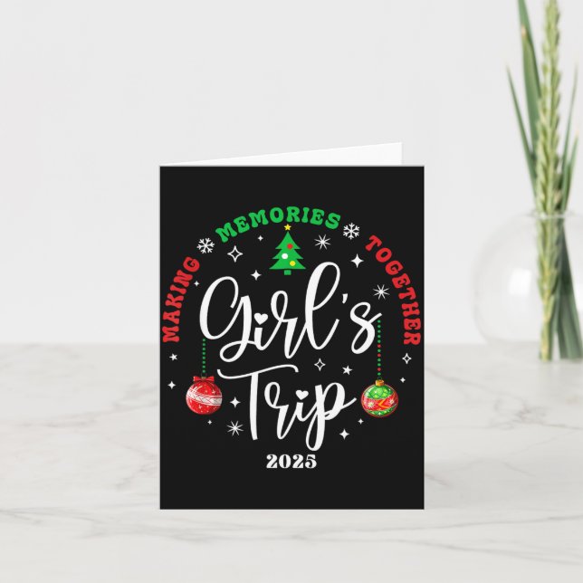 Christmas Girls Trip 2025 Weekend Vacation Matchin Card (Front)