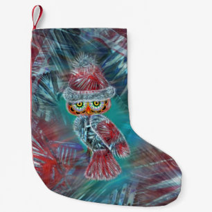 Christmas Glamour Fashion Santa Owl Stocking