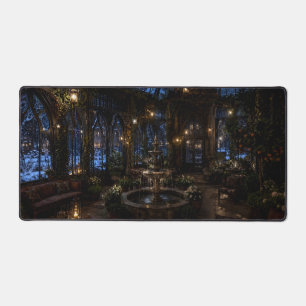 Christmas Glass Fountain Hall Desk Mat