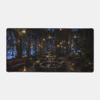 Christmas Glass Fountain Hall Desk Mat