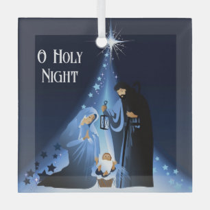 Christmas Glass Ornament-Manger Scene    Glass Orn Tree Decoration