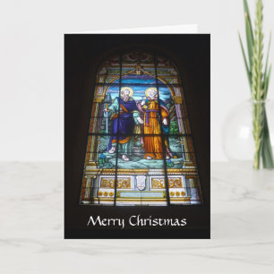 christmas glass window holiday card