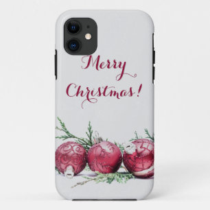 Christmas Glitter Ornaments Oil Painting iPhone 11 Case