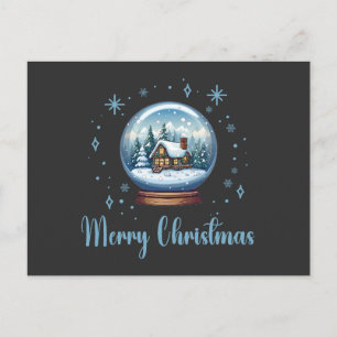 Christmas Globe Snow Magic Holiday Postcard