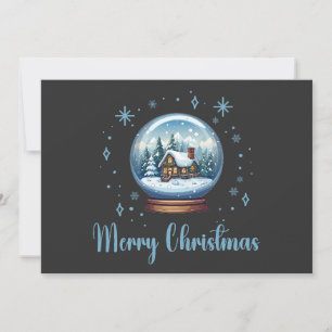 Christmas Globe Snow Magic Invitation