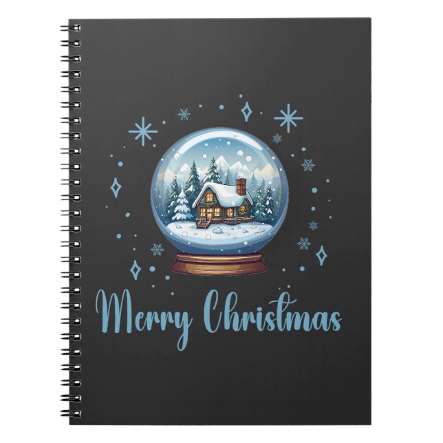 Christmas Globe Snow Magic Notebook (Front)