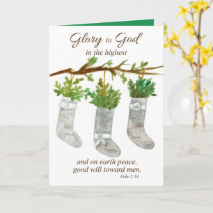 Christmas Glory To God In The Highest Peace  Card