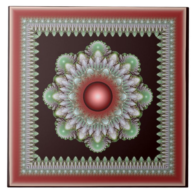 Christmas glossy bright decoration ceramic tile (Front)