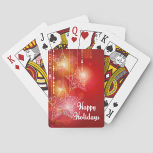 Christmas Glow Hanging Stars Playing Cards