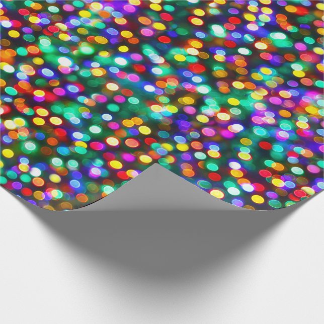 Christmas Glowing Lights Wrapping Paper (Corner)