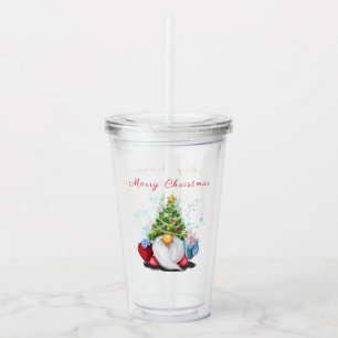 Christmas Gnome Acrylic Tumbler