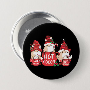 Christmas Gnome and Hot Cocoa 7.5 Cm Round Badge