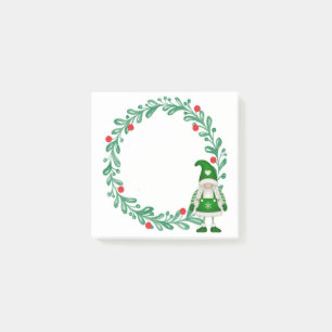 Christmas Gnome And Wreath Post-It Notes