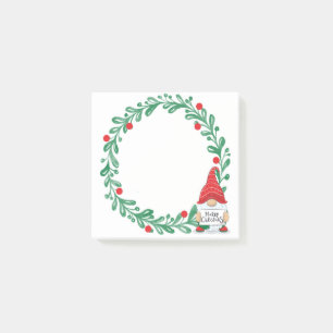 Christmas Gnome And Wreath Post-It Notes