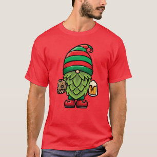 Christmas Gnome Beer Cookie Xmas Holiday Dwarf T-Shirt