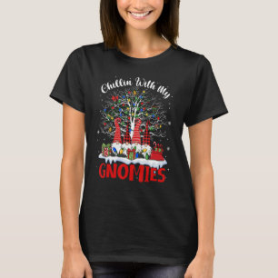 Christmas Gnome Chillin With My Gnomies Xmas Men W T-Shirt