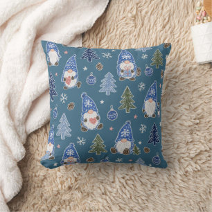 Christmas Gnome Christmas Tree Pattern Cushion