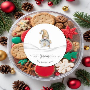 Christmas Gnome  Classic Round Sticker