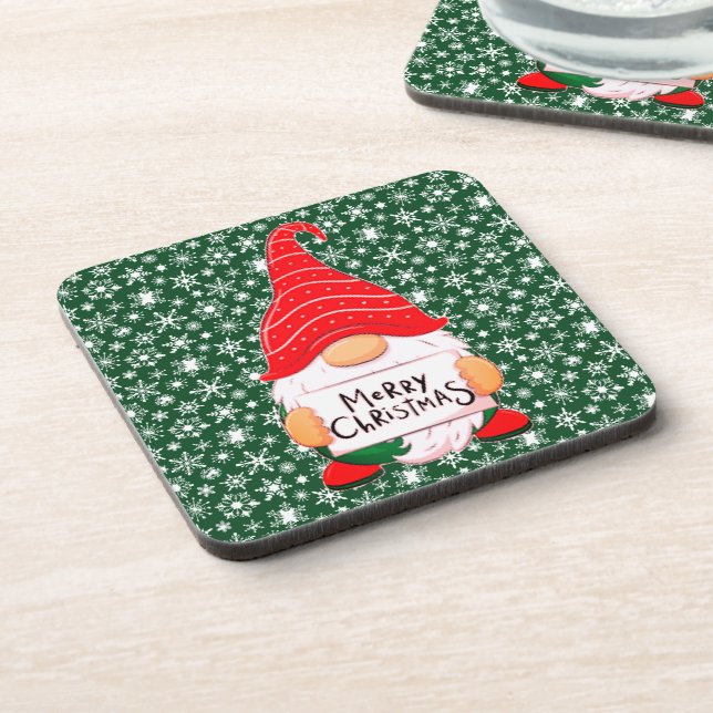 Christmas Gnome   Coaster (Left Side)