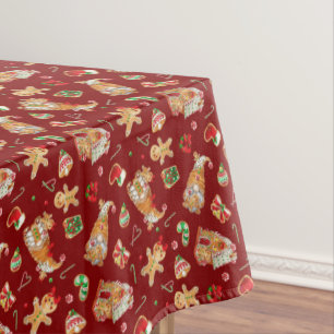 Christmas Gnome Cookies Tablecloth