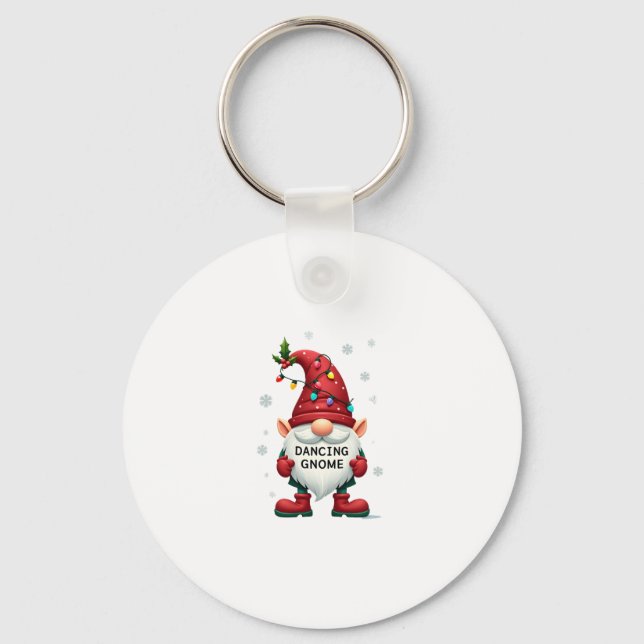 Christmas Gnome Dancing Gnome Family Christmas (2) Key Ring (Front)