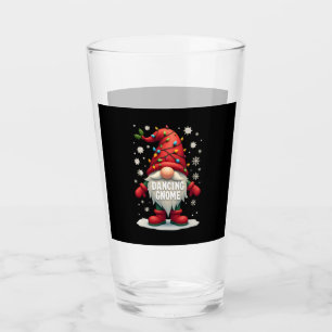 Christmas Gnome Dancing Gnome Family Christmas (3) Glass