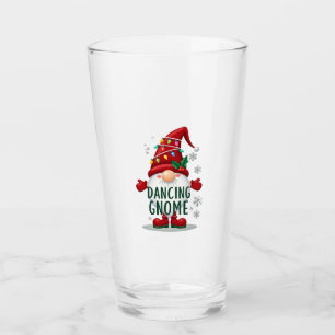 Christmas Gnome Dancing Gnome Family Christmas (6) Glass