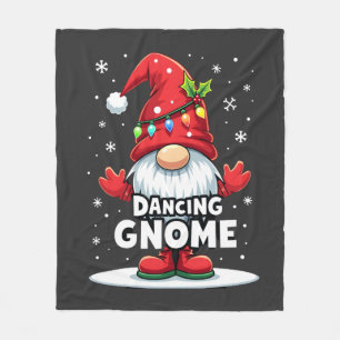 Christmas Gnome Dancing Gnome Family Christmas (7) Fleece Blanket