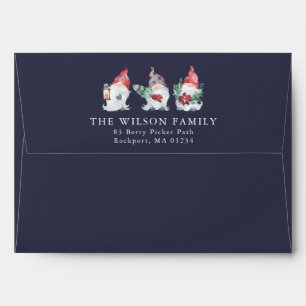 Christmas Gnome Envelope with Return Address