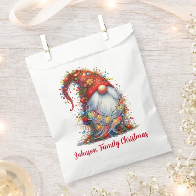 Christmas Gnome Favour Bag (Clipped)