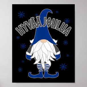 Christmas Gnome Finnish Scandinavian Tomte Finland Poster