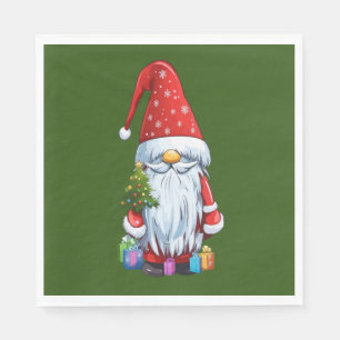 Christmas Gnome Gonk Dressed In A Festive Outfit Napkin