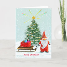 Christmas Gnome Greeting Card