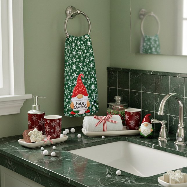 Christmas Gnome   Hand Towel (Creator Uploaded)
