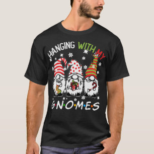 Christmas Gnome Hanging With My Gnomies Pyjamas T-Shirt