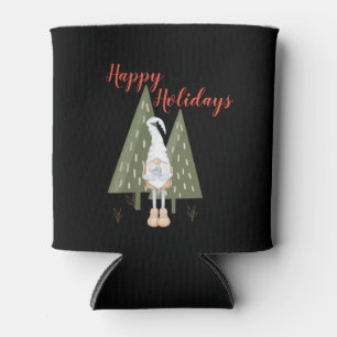 Christmas Gnome Happy Holidays Can Cooler