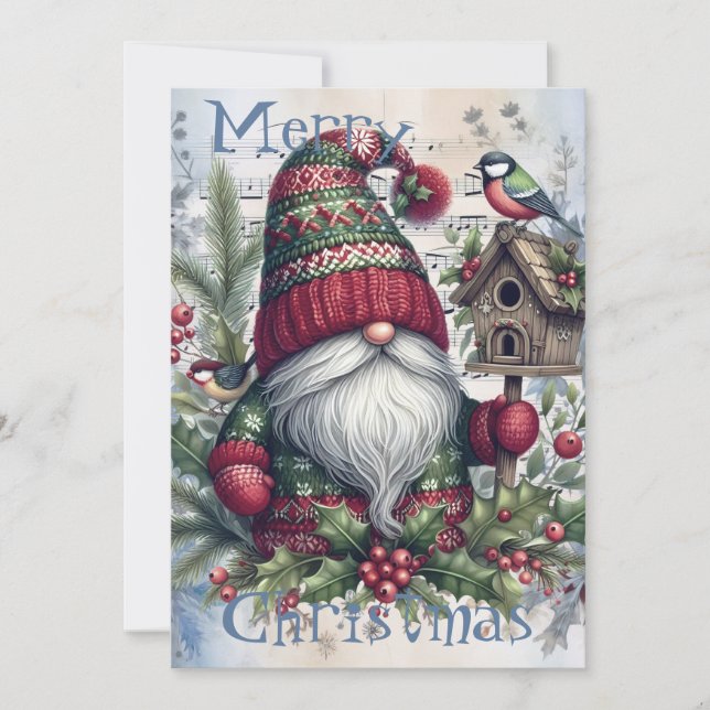 Christmas Gnome Holiday Card (Front)