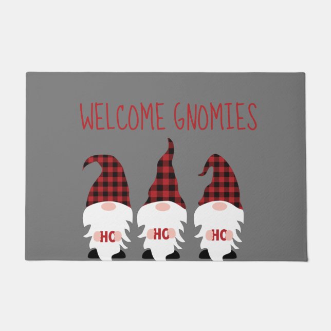 Christmas Gnome Home Decor for Winter Doormat (Front)
