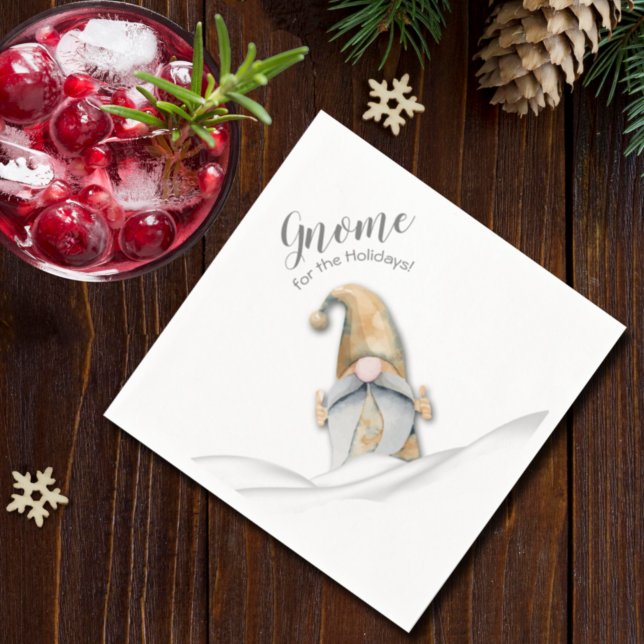 Christmas Gnome Home for the Holidays Napkin (Creator Uploaded)
