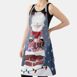 Christmas Gnome in the Chimney Apron