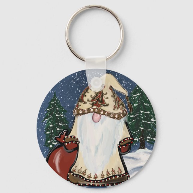 CHRISTMAS GNOME    KEY RING (Front)