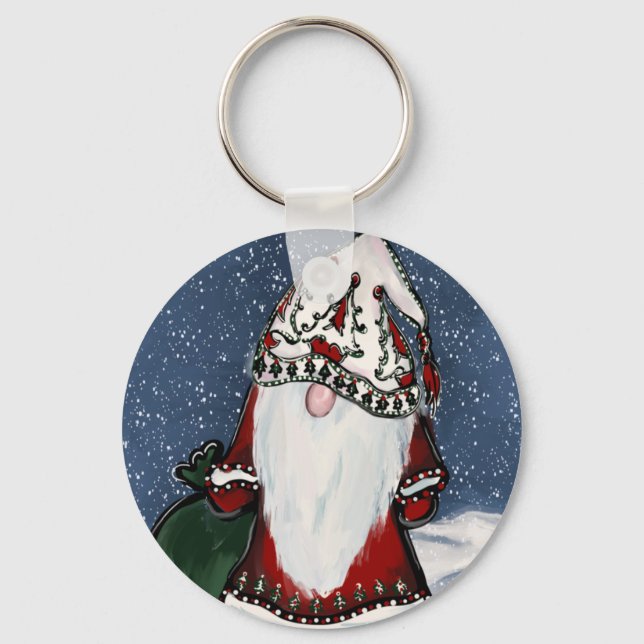 CHRISTMAS GNOME   KEY RING (Front)
