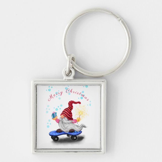 Christmas Gnome Keychain (Front)